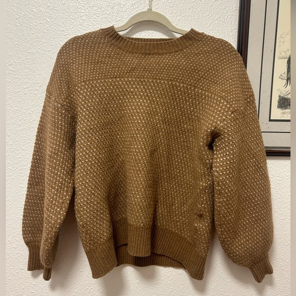 Women's Brown Summersalt Wool Cashmere Sweater - Picture 2 of 5